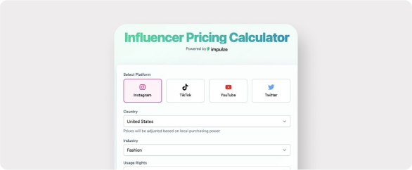 Influencer Pricing Calculator